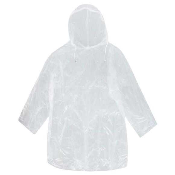 CTM Kids' Clear Rain Poncho with Stringed Hood - Picture 1 of 3